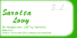 sarolta lovy business card
